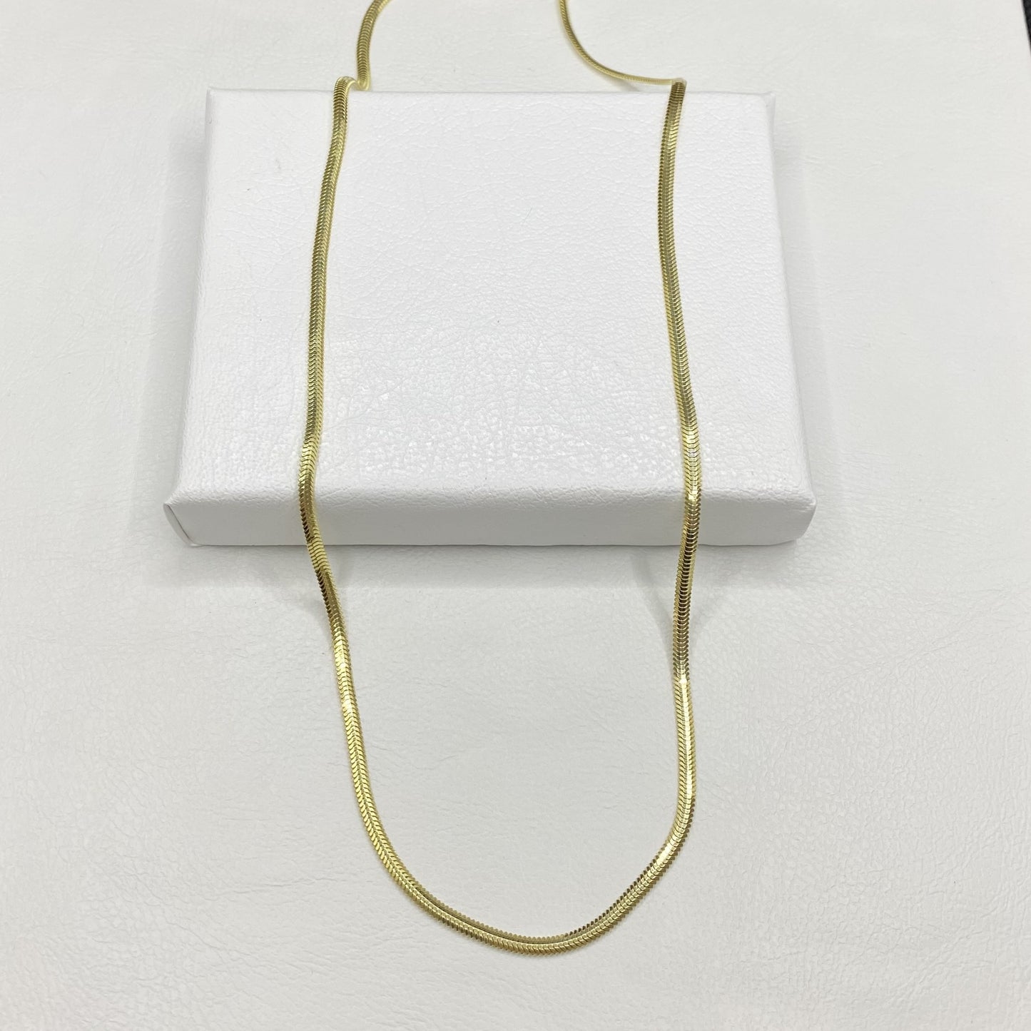 14K Solid Gold Snake Chain Necklace