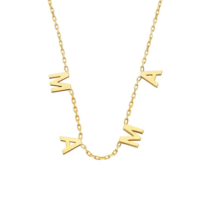 925K Sterling Silver Mama Necklace for Women