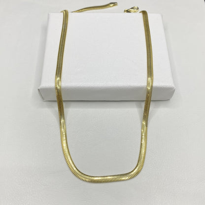 14K Solid Gold Snake Chain Necklace