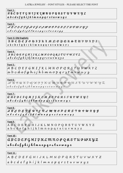 Latika Jewelry, Custom name necklace, custom name bracelet, personalized jewelry