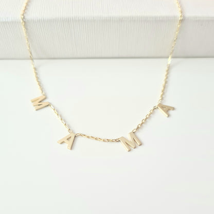 925K Sterling Silver Mama Necklace for Women