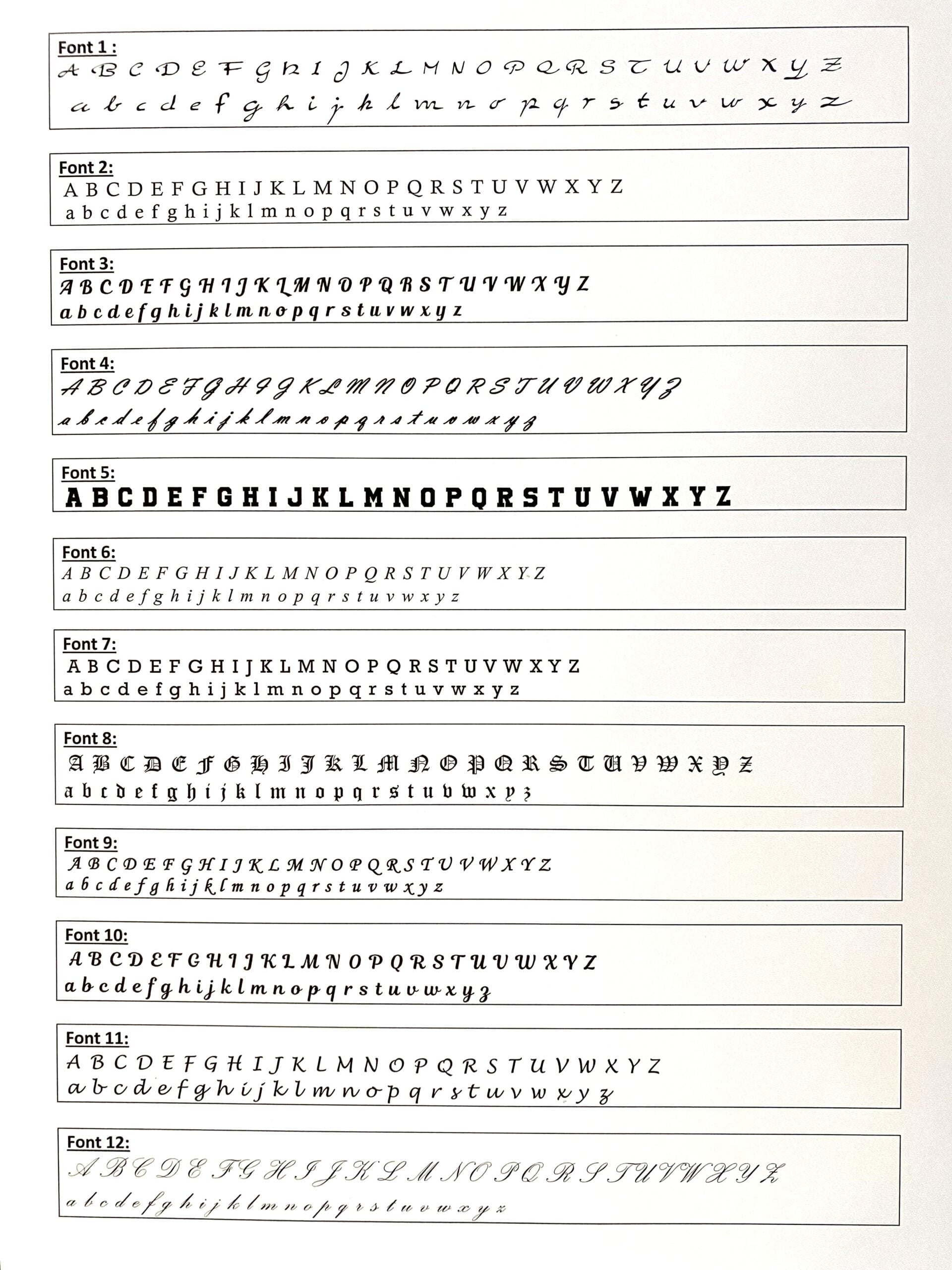 Personalized necklace, initial necklace, custom name necklace font options