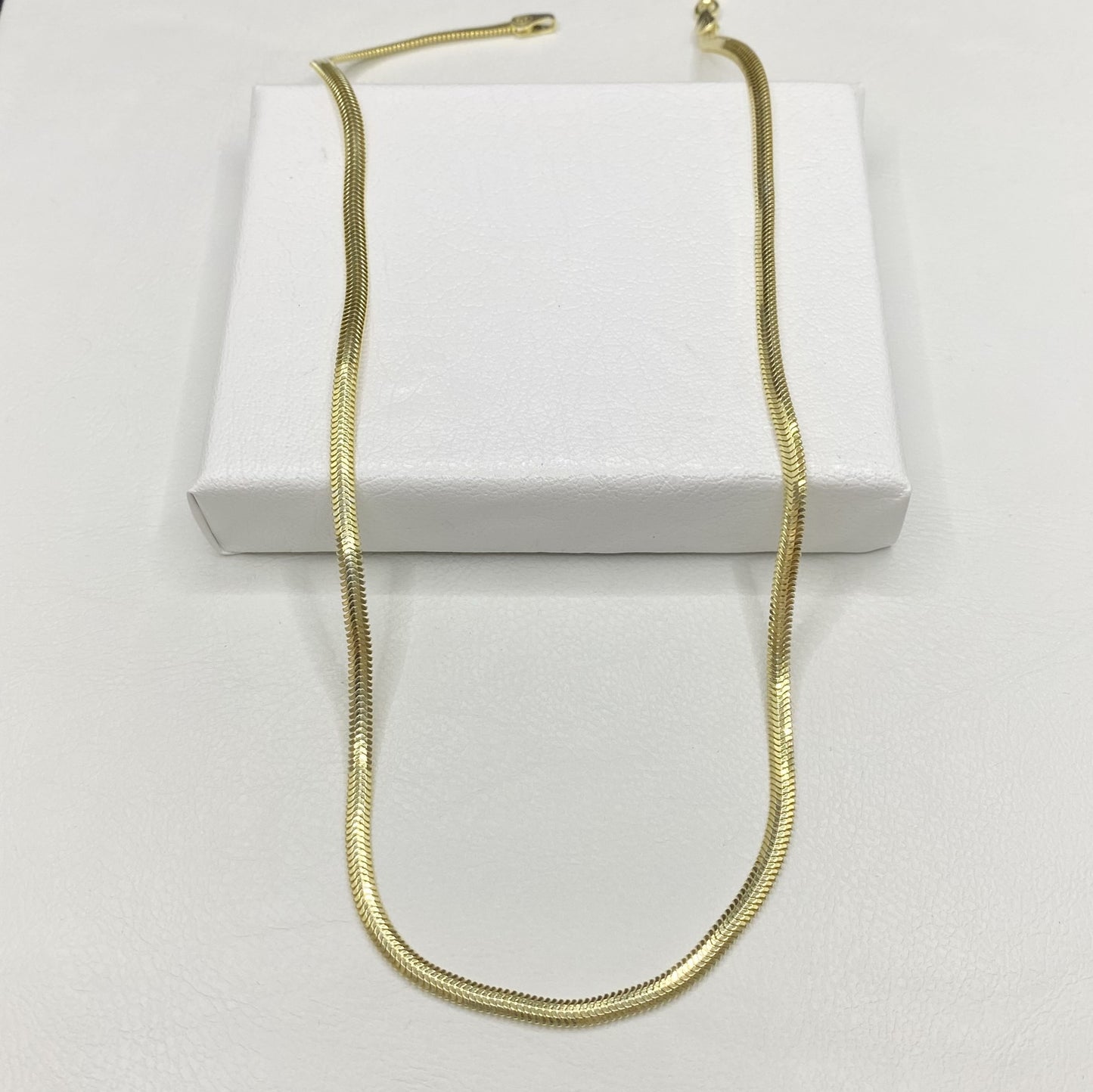 14K Solid Gold Snake Chain Necklace