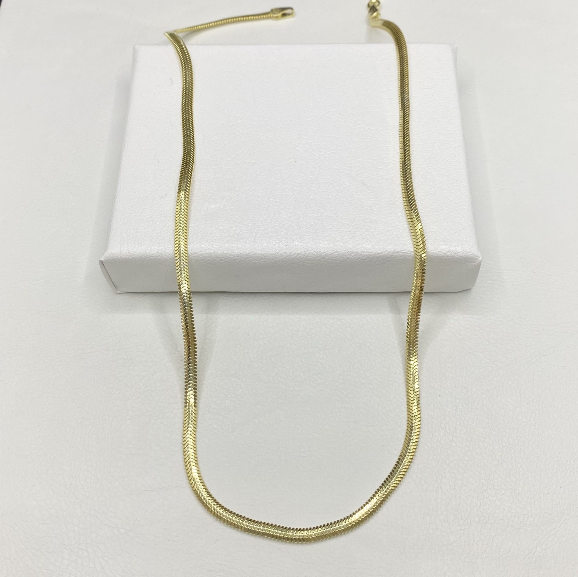 14K Solid Gold Snake Chain Necklace