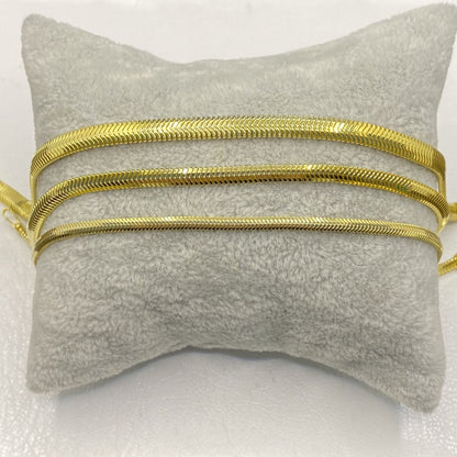 14K Solid Gold Snake Chain Necklace