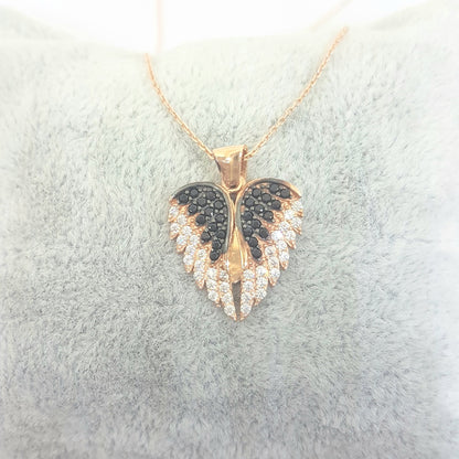 Rose-Personalized-necklace-Angel-wings-birthday-christmas-charm-elegant-delicate-pendant-for-women