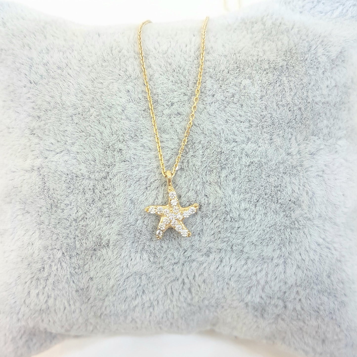 14K Gold Real Solid Starfish Sea Star Design Charm Dainty Delicate Trendy Tiny Pendant Necklace best birthday gift Women Jewelry girlfriend Beach Ocean Necklace