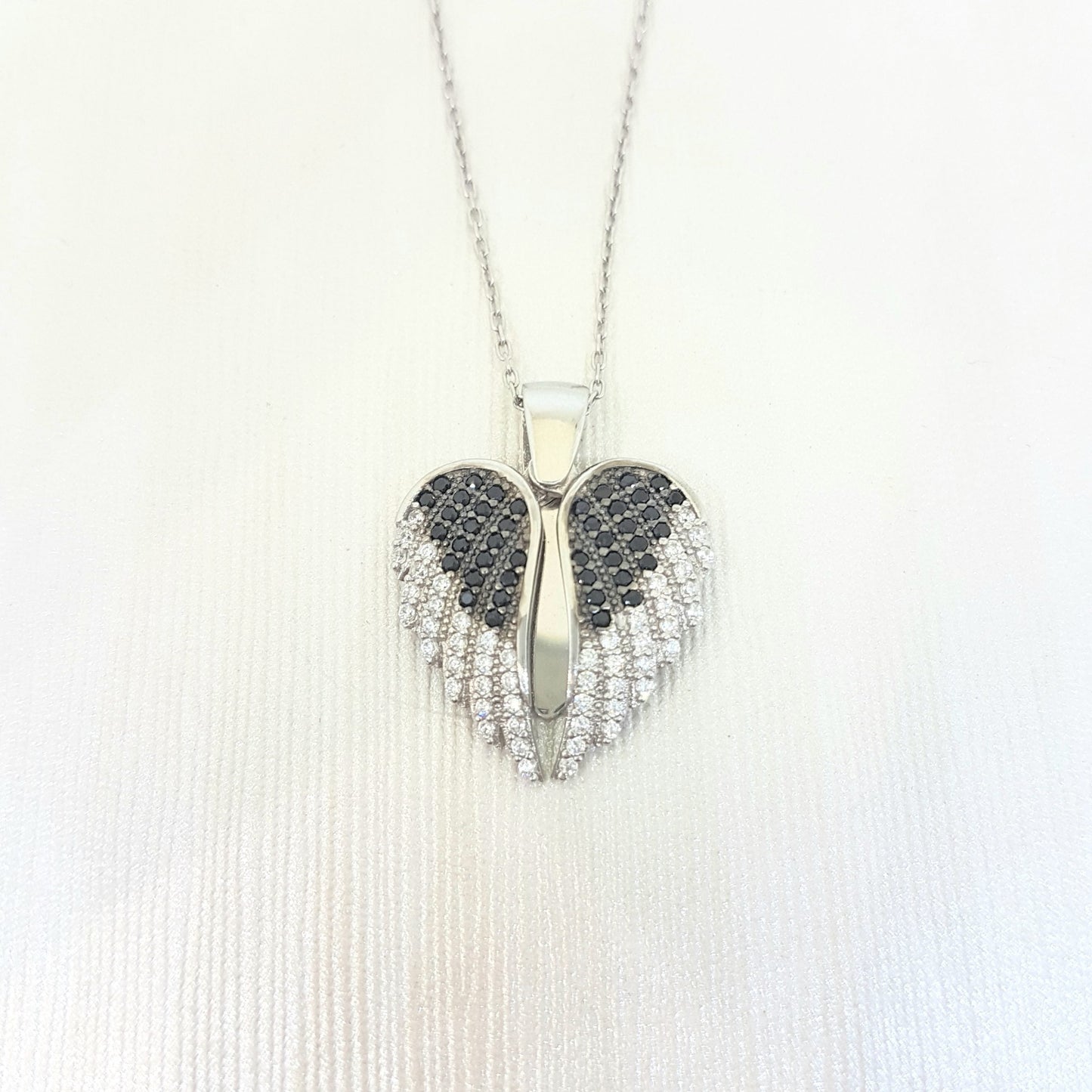 925 Sterling Silver Double Angel Wings Memorial Personalized Forever Remember Names Dates Charm Pendant Necklace Best Birthday Christmas Anniversary Graduation Gift for Women with Rose Plated Option