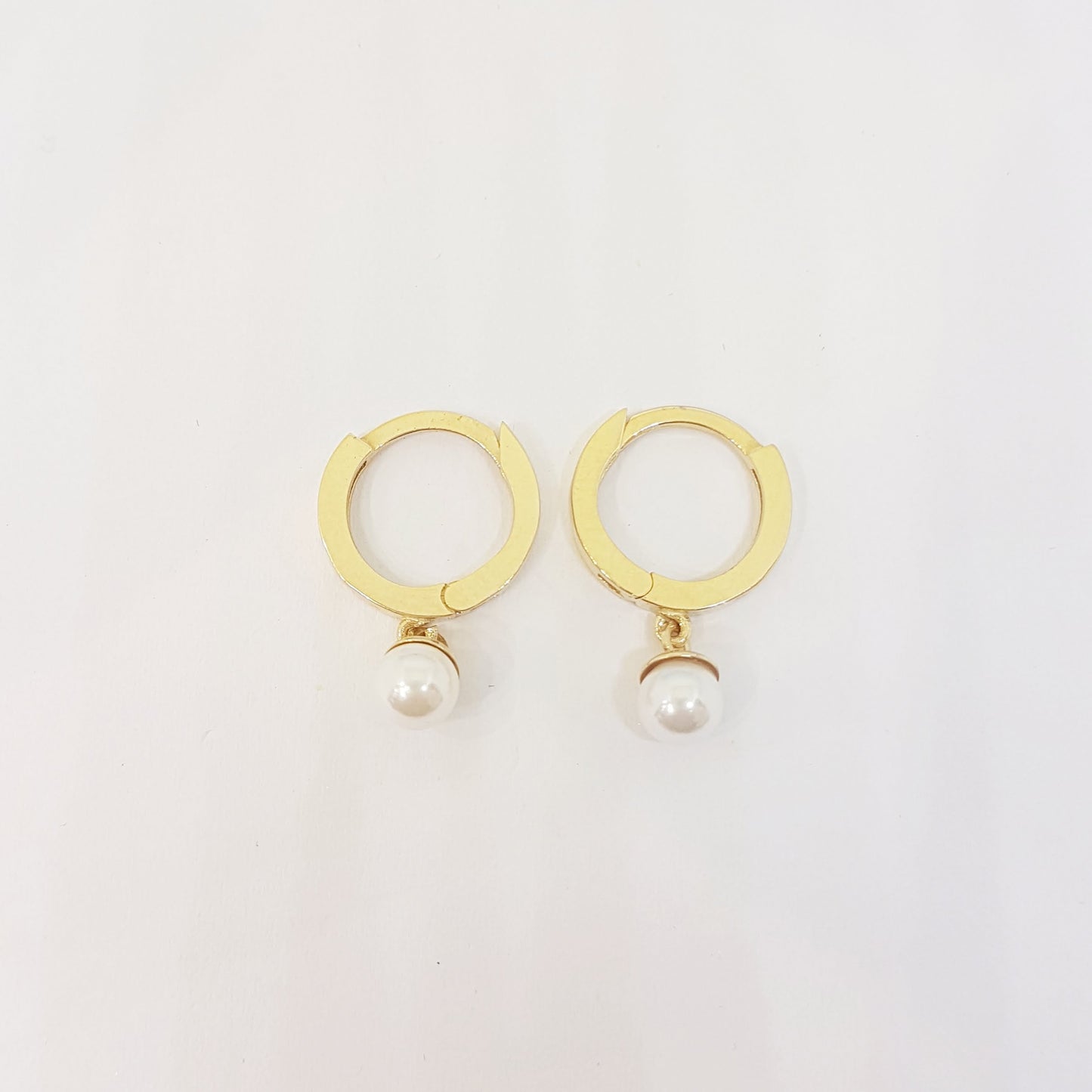 14K Gold Pearl Drop Earrings for Women