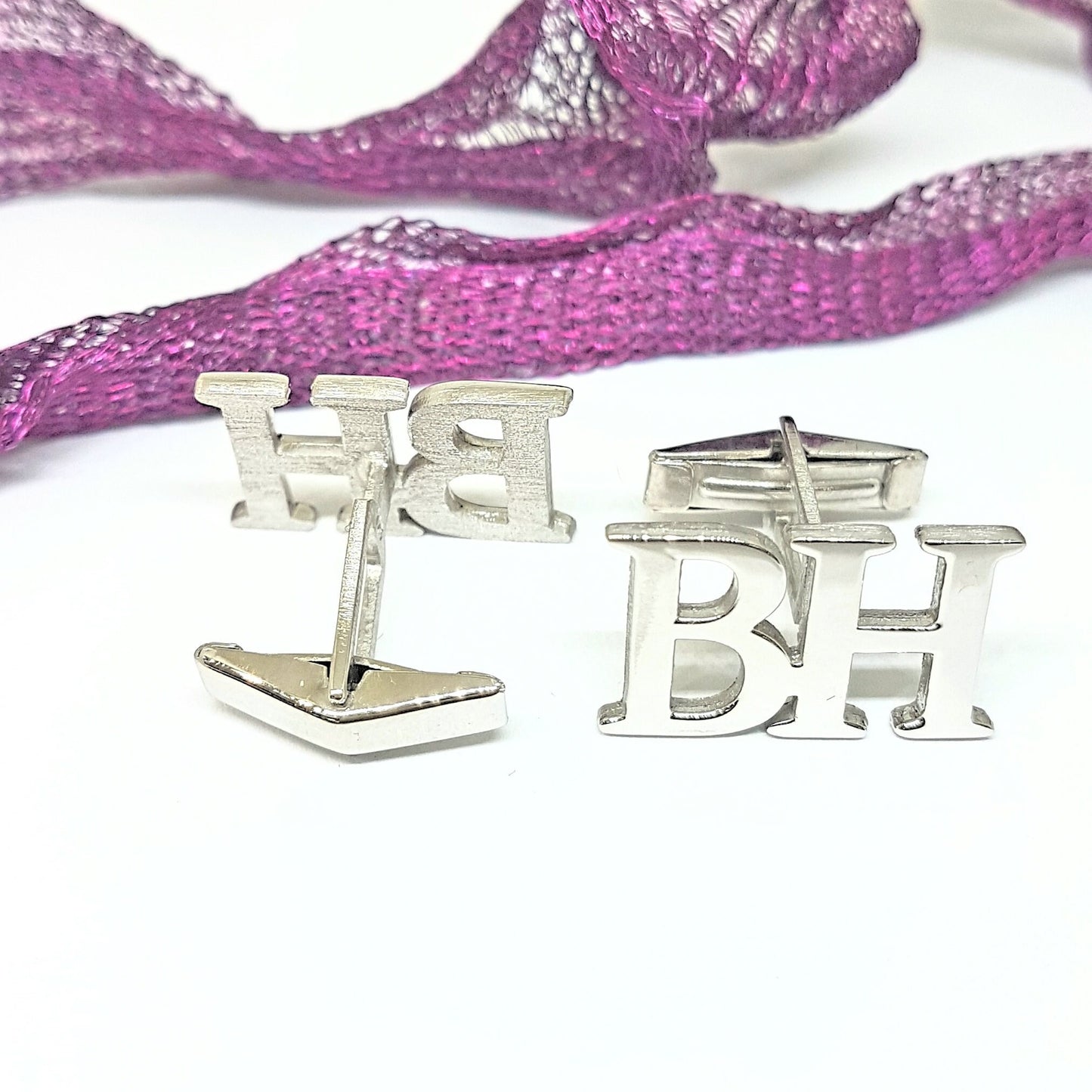 925K Sterling Silver Personalized Cufflinks for Groomsman