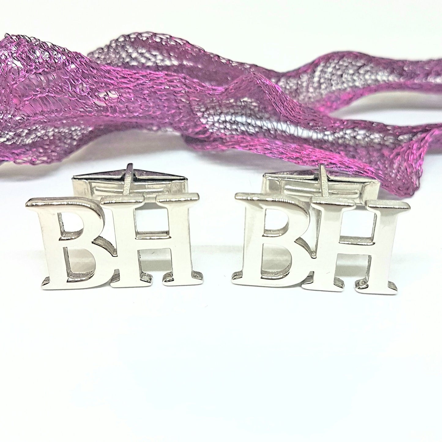 925K Sterling Silver Personalized Cufflinks for Groomsman