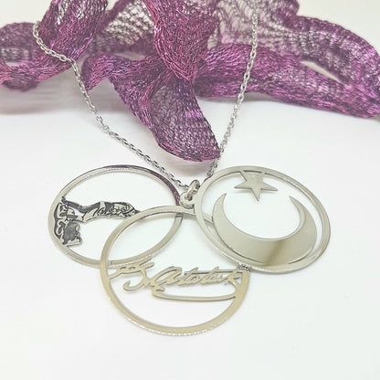 925K Sterling Silver ATATURK Necklace
