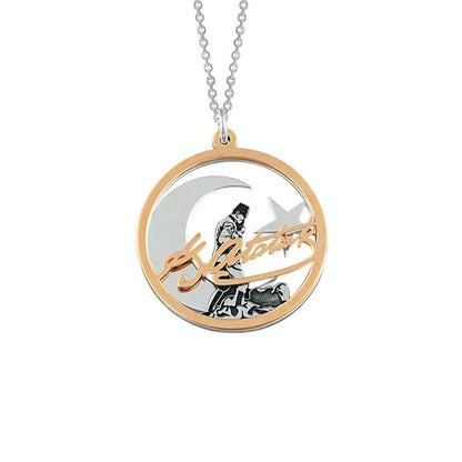 925K Sterling Silver ATATURK Necklace
