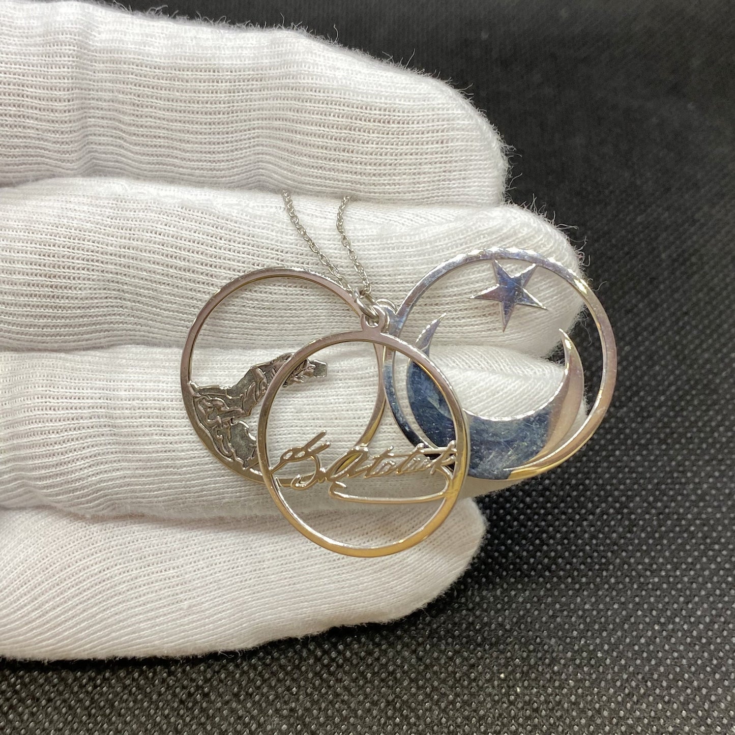 925K Sterling Silver ATATURK Necklace