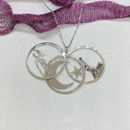 925K Sterling Silver ATATURK Necklace