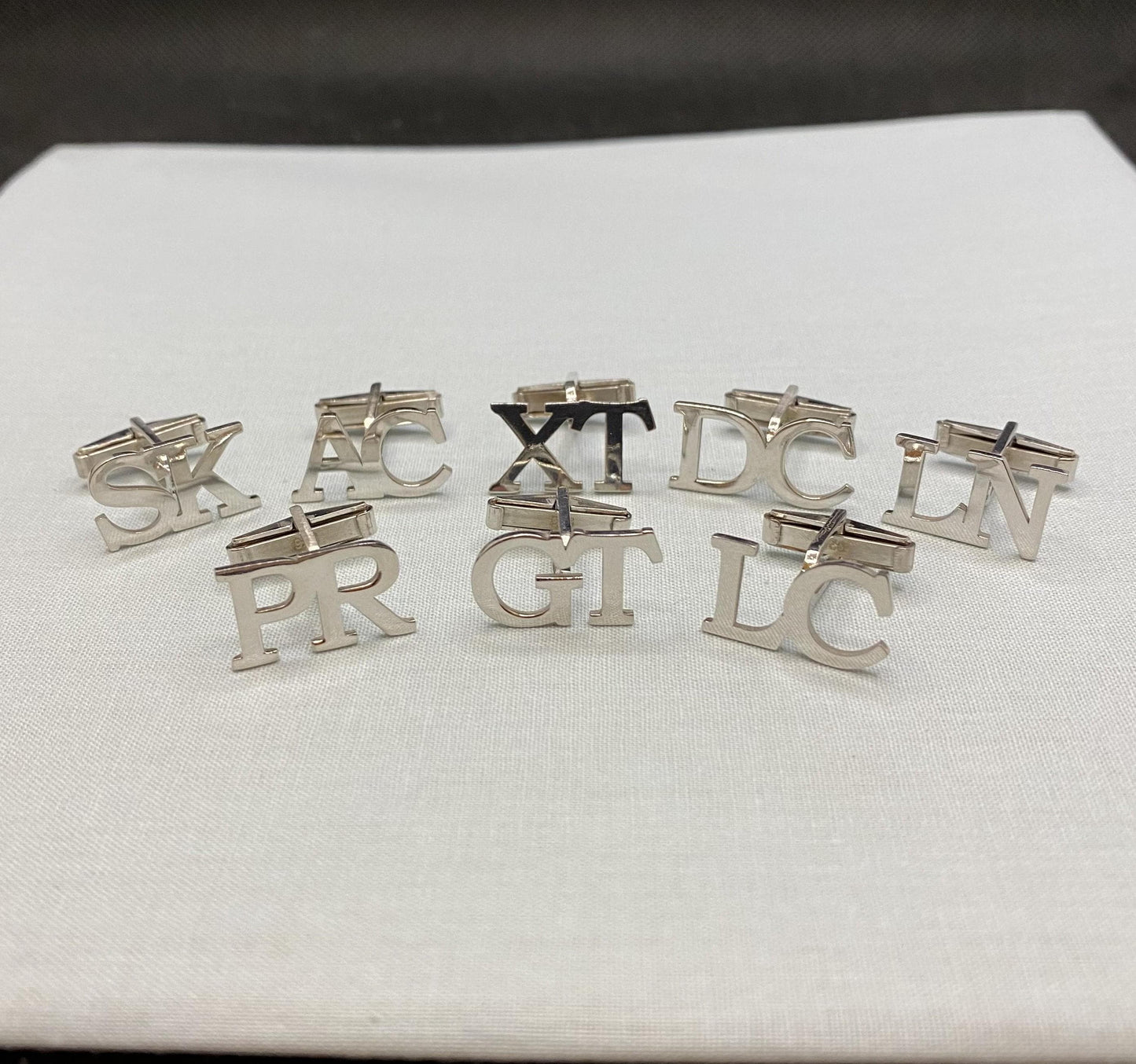 925K Sterling Silver Personalized Cufflinks for Groomsman