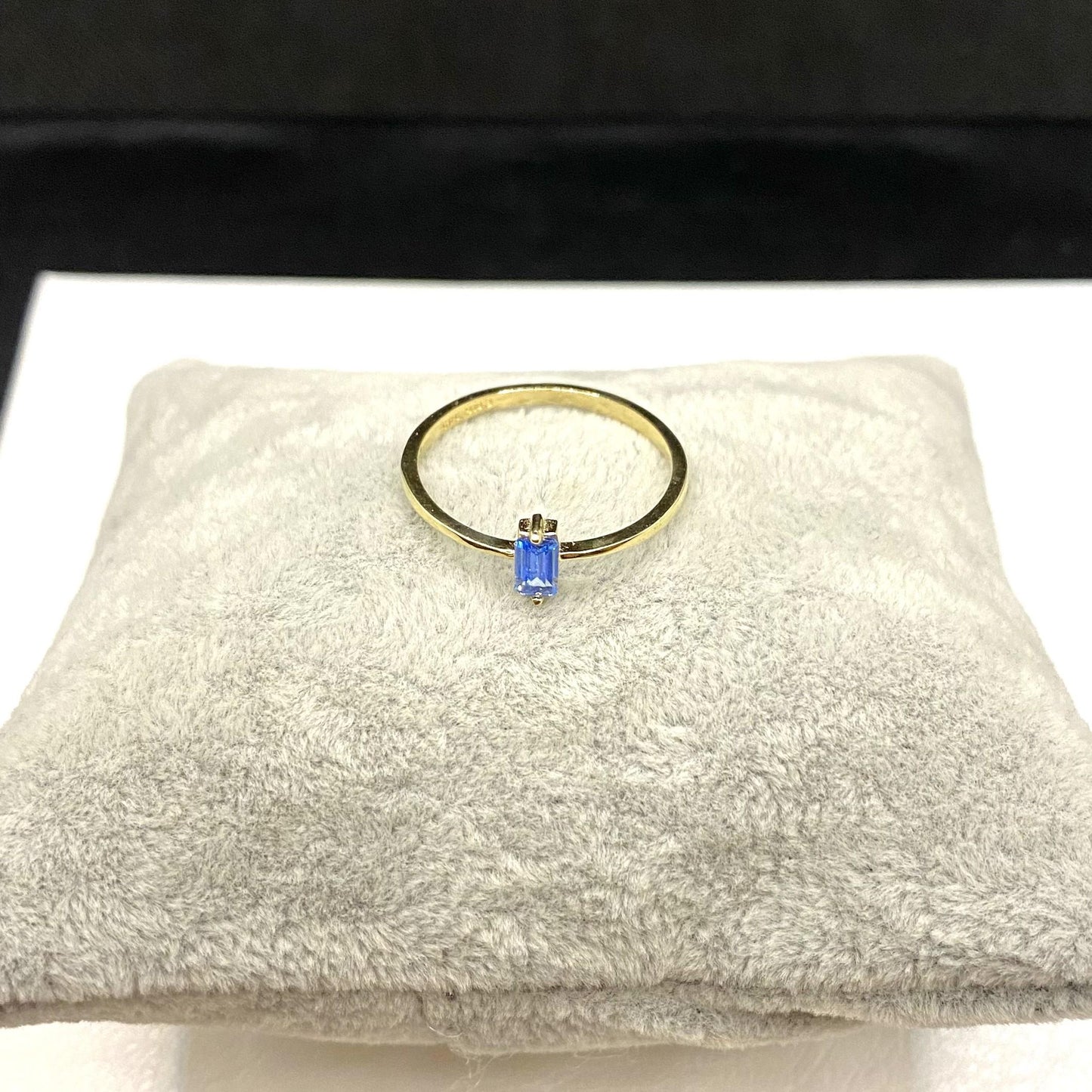 14K Real Gold CZ Solitaire Birthstone Rings for Women