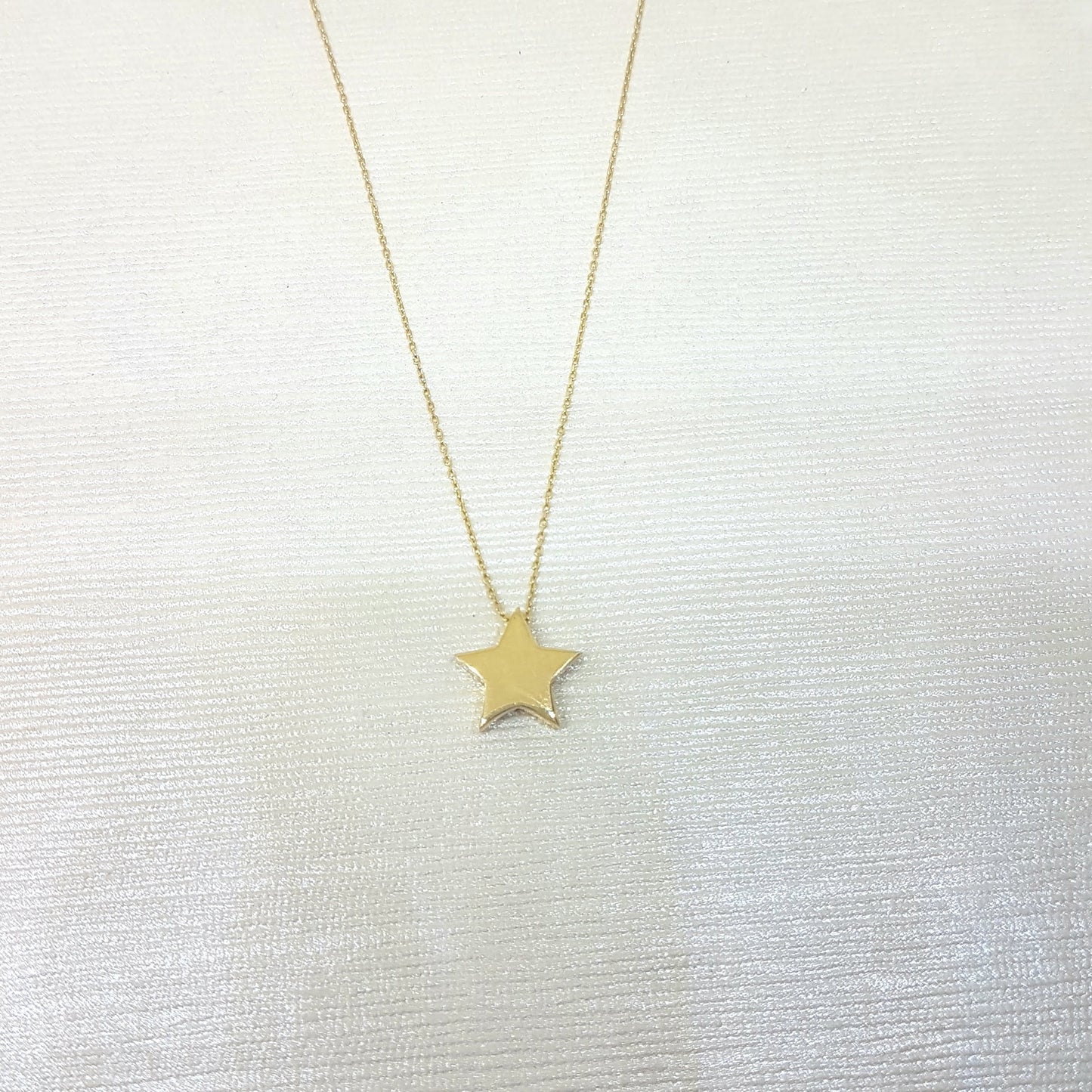 14K Real Solid Gold Star Pendant Necklace Cute Tiny Dainty Charm Delicate Trendy for Women Jewelry Girlfriend mom Best Birthday Gift