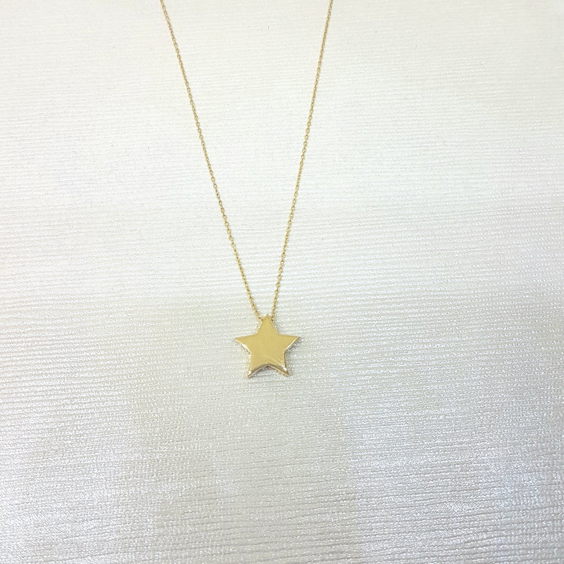 14K Real Solid Gold Star Pendant Necklace Cute Tiny Dainty Charm Delicate Trendy for Women Jewelry Girlfriend mom Best Birthday Gift