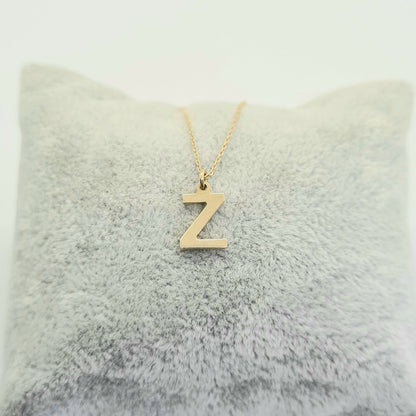 14K Real Solid Gold Initial Necklace , Personalized Gifts , Initial Pendant , Custom Initial Necklace Gold , Gold Letter Necklace for Women