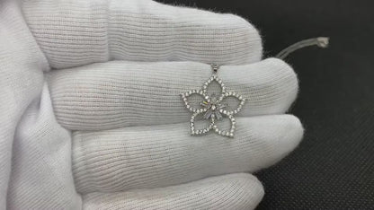 925K Sterling Silver Cherry Blossom Necklace for Women