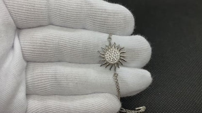 925K Sterling Silver Sun Bracelet for Women