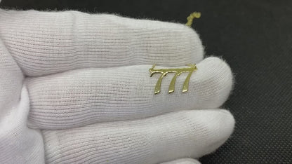 14K Real Solid Gold Angel Number Necklace for Women