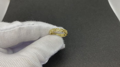 14K Real Solid Gold Stackable Thick Band Ring for Women