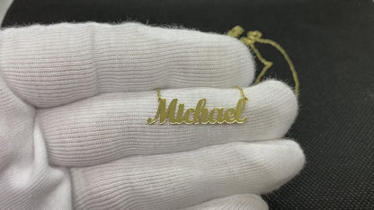 14K Real Solid Gold Name Necklace , Personalized Jewelry