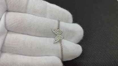 925K Sterling Silver Butterfly Bracelet for Women