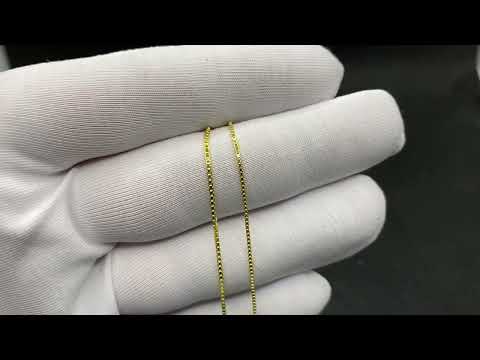 14K Solid Gold Box Chain Necklace