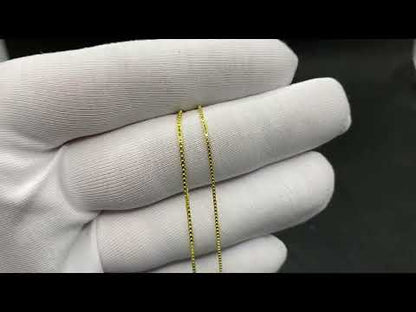 14K Solid Gold Box Chain Necklace