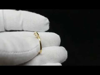 14K Real Solid Gold Open Ring for Women