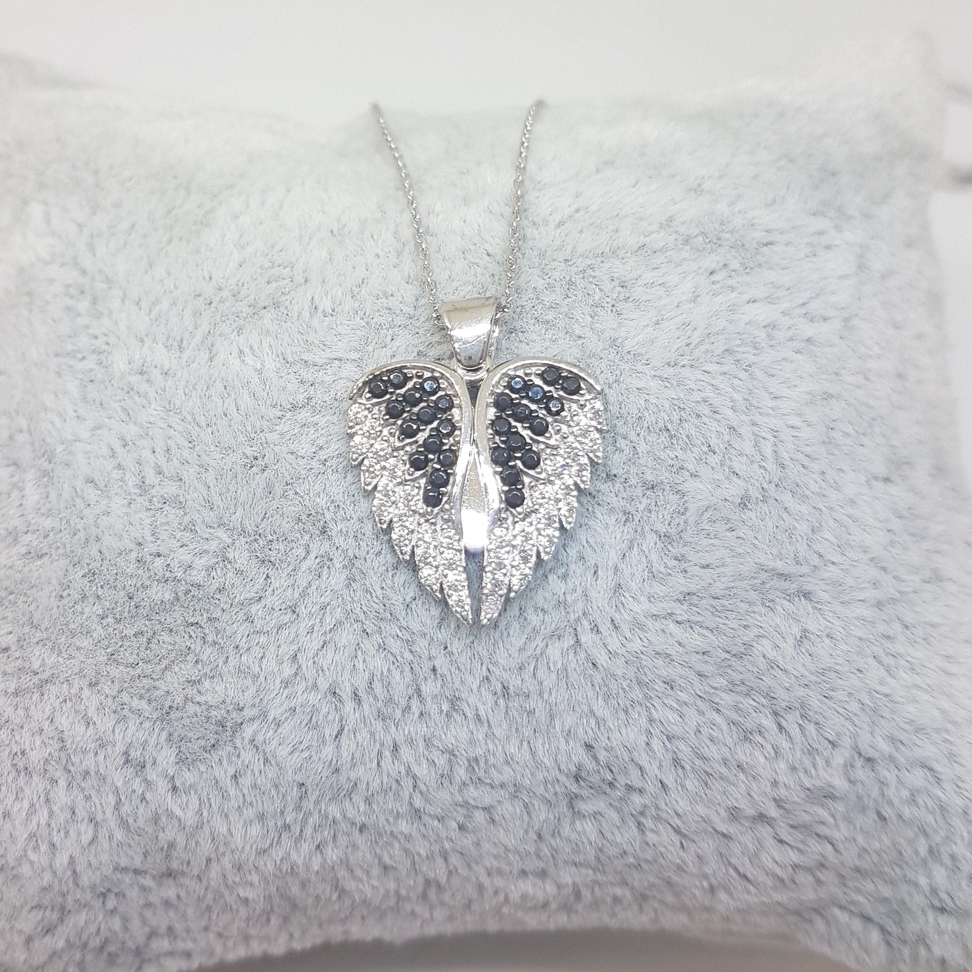 14K Real Solid Gold Elegant Double Angel Wings and Heart Shape Memorial Personalized Forever Remember Names Dates Charm Pendant Necklace Best Birthday Gift for Women