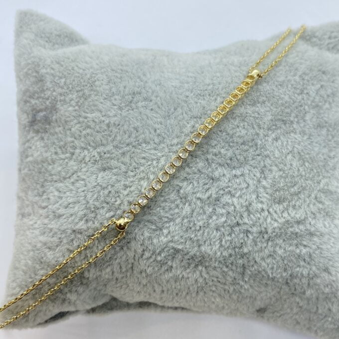14K Real Solid Gold Tennis Bracelet for Women | CZ Tennis Bracelet christmas gift