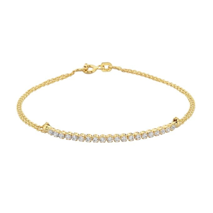 14K Real Solid Gold Tennis Bracelet for Women | CZ Tennis Bracelet birthday gift
