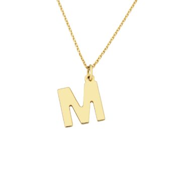 14K solid gold initial necklace for women,christmas day gift, gift for her