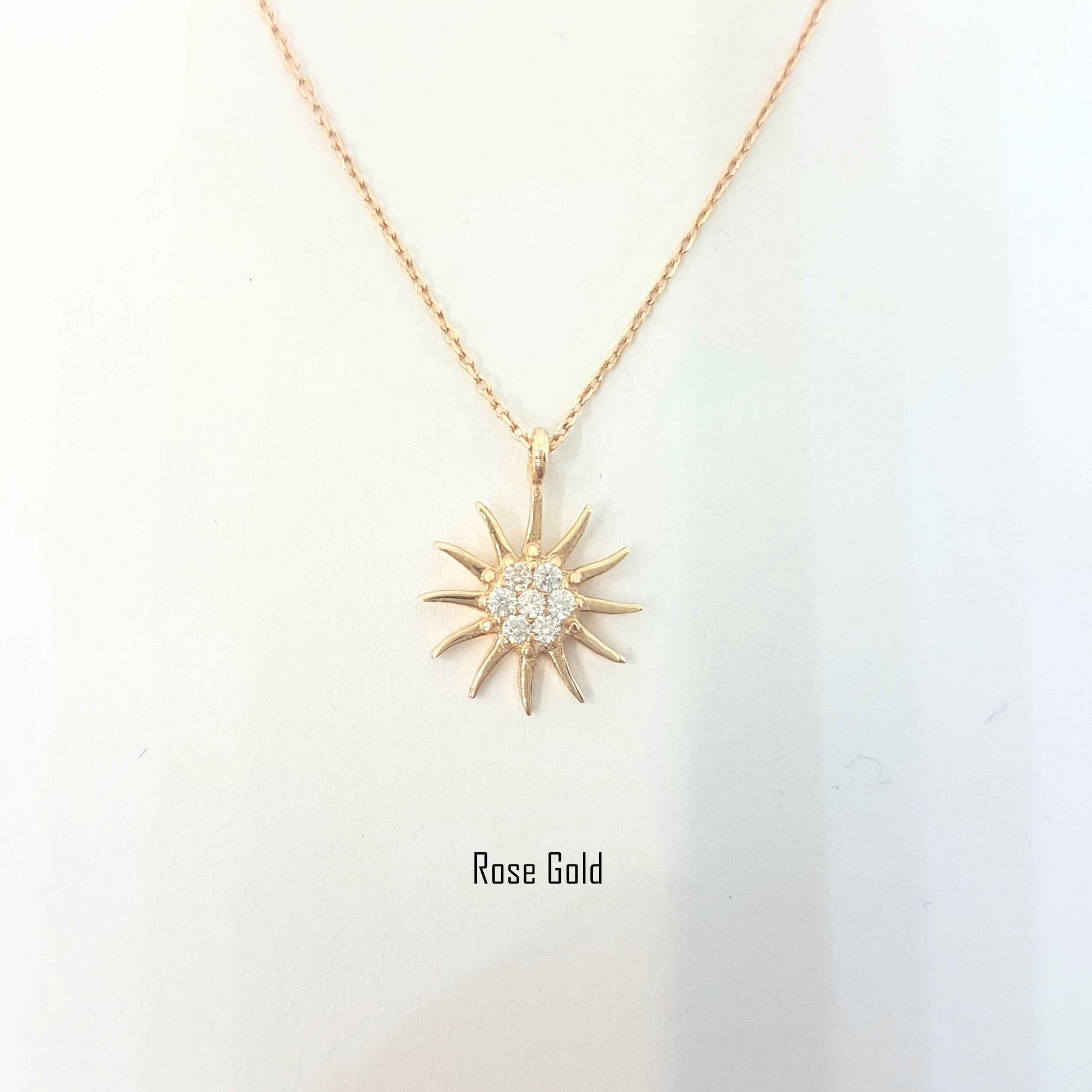 gold necklace Trendy sun necklace gold sun necklace