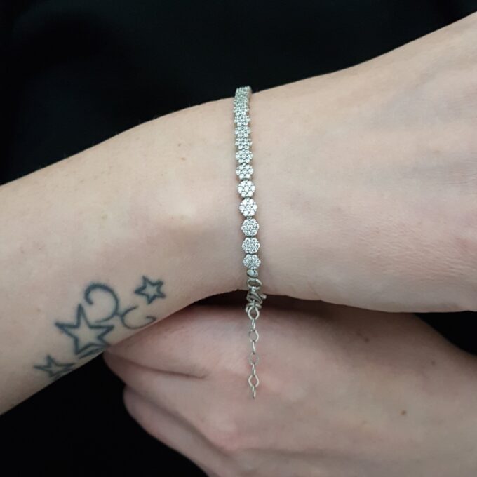 925K sterling silver cz tennis bracelet for women, gift for her, birthday gift, eternity bracelet