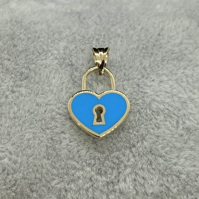 14K Real Solid Gold Heart Lock Necklace • Tiny Padlock Pendant • Yellow Gold Simple Love Necklace • Dainty Gold Chain , Gift for her