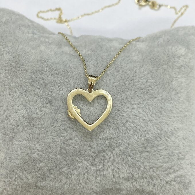 14K Real Solid Gold Heart Pendant Necklace for Women, Ladybug Necklace Gold, Gold Heart Necklace ,Birthday Gifts, Handmade Jewelry