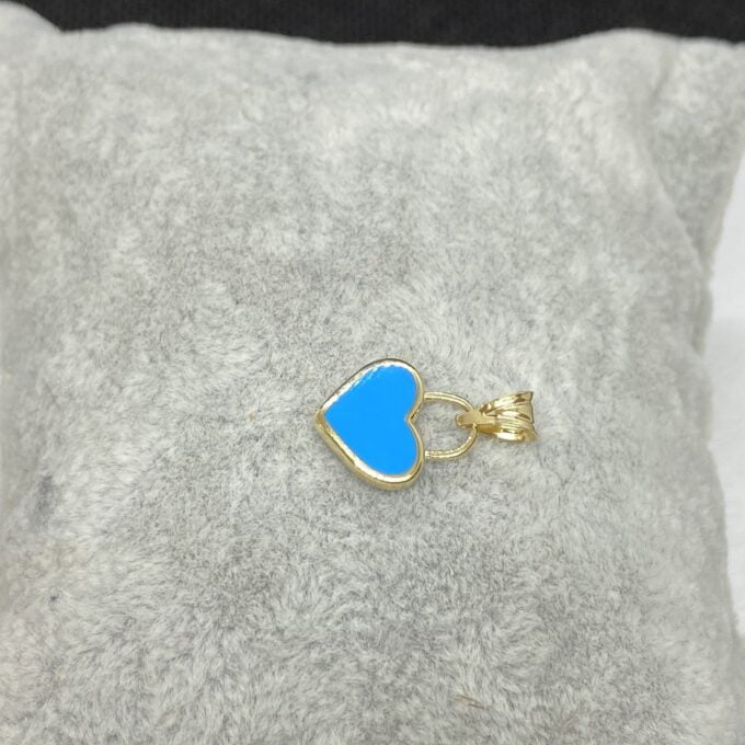 14K Real Solid Gold Turquoise Heart Necklace for Women , Gold Heart Pendant , Dainty Tiny Turquoise Heart , Minimalist Birthday Gift for her